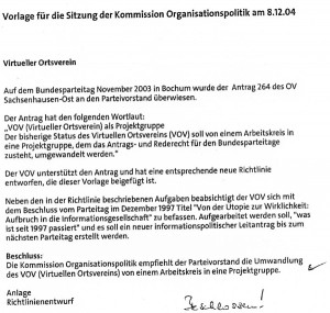 33_2004-12-08_VOV_Beschluss_SPD-Parteivorstand_Kommission_Organisationspolitik © Petra Tursky-Hartmann